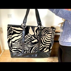Zebra print weekender or tote bag